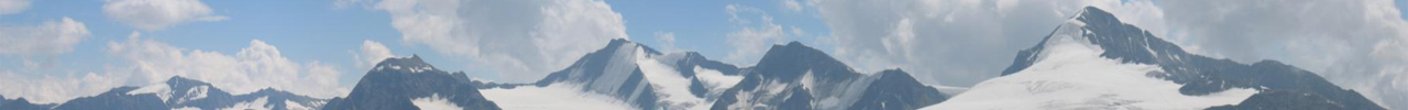 Vom Hauslabjoch nach Osten auf Hintere Schwrze (3624m), Marzellspitzen und Similaun (3599m).