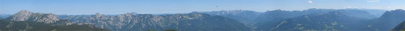 Blick nach Norden auf Katergebirge, Hllengebirge und westl. Totes Gebirge.