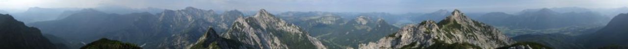 Blick vom Bergwerkskogel auf Rinnkogel und Rettenkogel. 